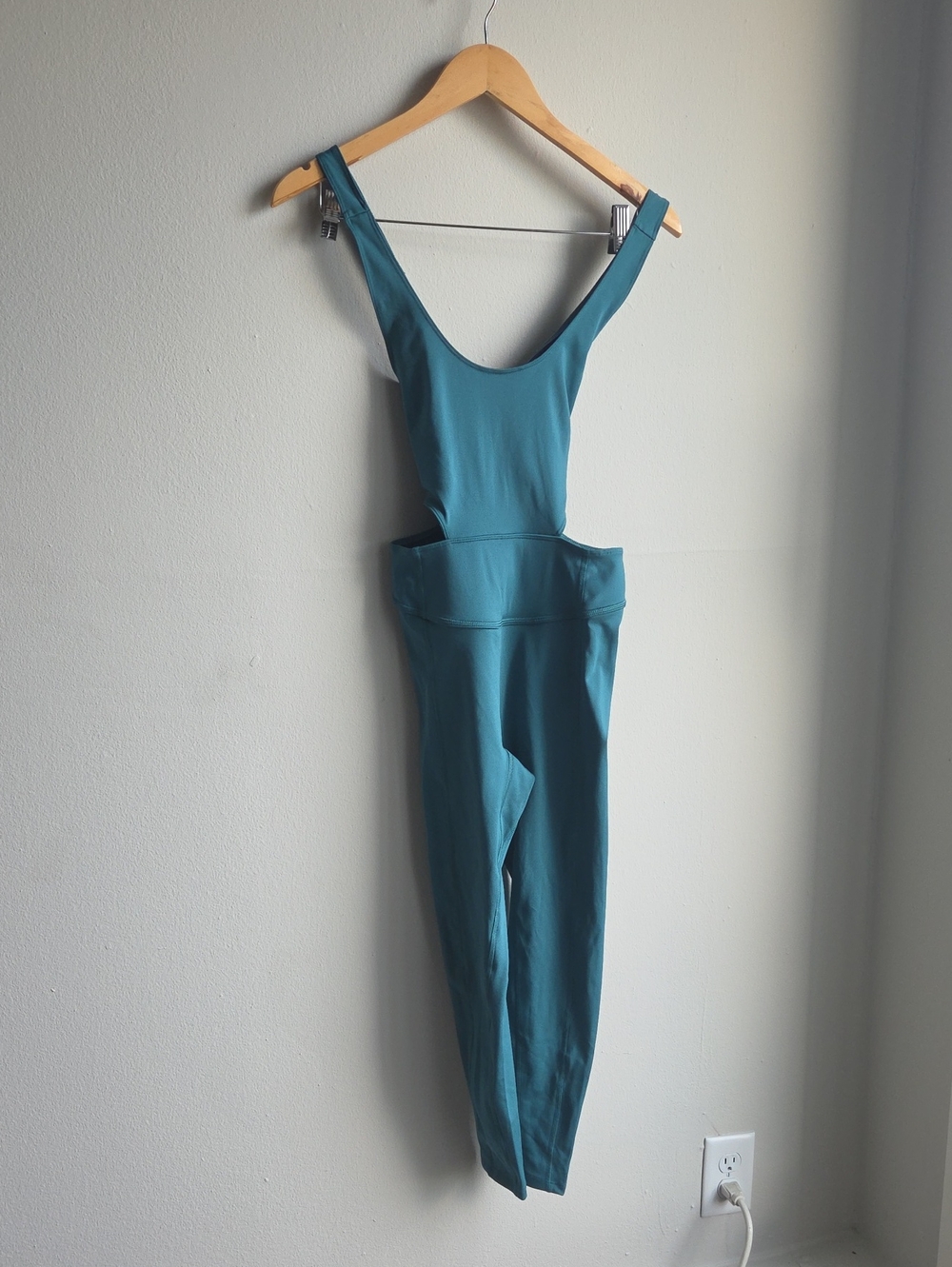 Free People Movement Teal Scoop-Back Active Jumpsuit